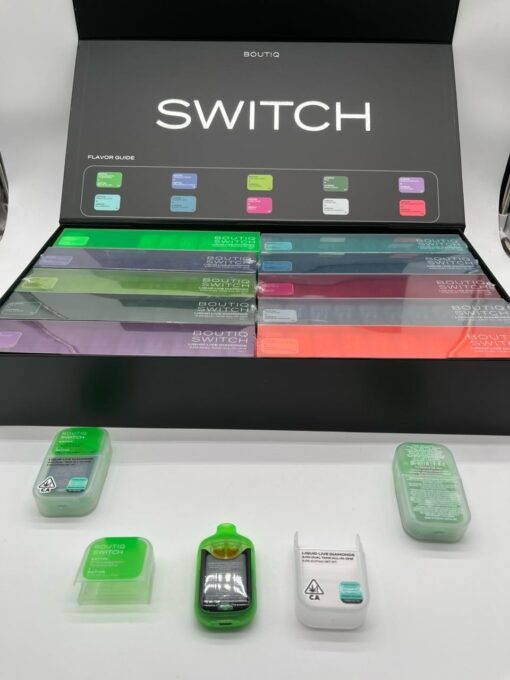 Boutiq Switch 2G Disposable, Designed for premium performance, smooth hits, and ultimate convenience, this 2-gram disposable delivers powerful effects, rich terpene flavors, and a sleek, high-end design..
