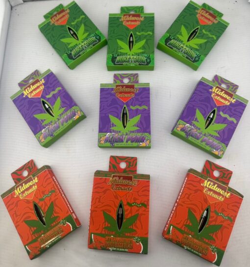 Midwest Extracts Carts, Each cartridge is loaded with a full gram of high-potency cannabis oil, ensuring longer sessions and a consistent, hard-hitting..