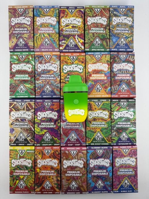 shorties 2g Shorties bring top-shelf quality in a compact format. With blinker-worthy hits and strain-inspired flavors, this..