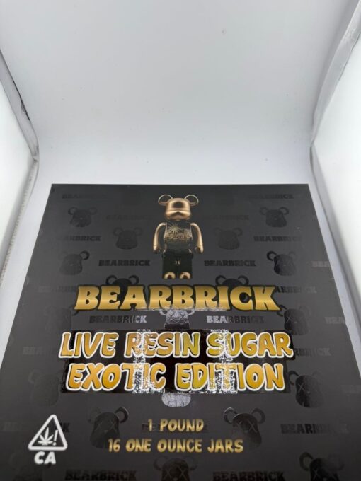 Bearbrick Extracts Live Resin Sugar – Exotic Edition takes concentrates to the next level with unmatched potency, rich flavor, and exotic vibes..