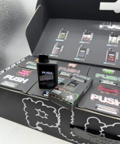 Push 2G Disposable – high-potency 2-gram THC vape with premium terpenes, ultra-smooth pulls, rechargeable design, and bold flavors. One of the strongest and cleanest 2G disposables available.