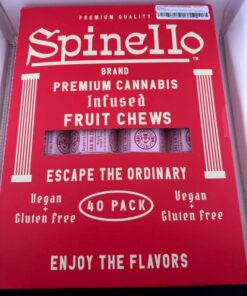 Spinello Premium Cannabis-Infused Gummies – high-potency THC edibles with bold flavor, clean ingredients, and long-lasting effects. Perfect for relaxation, good vibes, and consistent dosing.