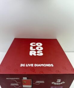 Colors 3G Disposable Live Diamonds – premium 3-gram THC vape infused with live diamonds for strong potency, bold flavor, smooth hits, and rechargeable performance. Built for long sessions and serious clouds.