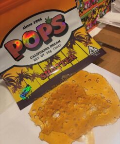 Pops Shatter Wax is a premium cannabis concentrate featuring glass-like shatter consistency, high THC potency, smooth vapor, and terpene-rich flavor. Ideal for dabbing or topping flower.